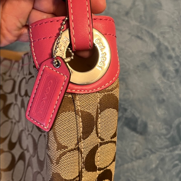Coach Brown and Pink Hobo Bag - Picture 4 of 7